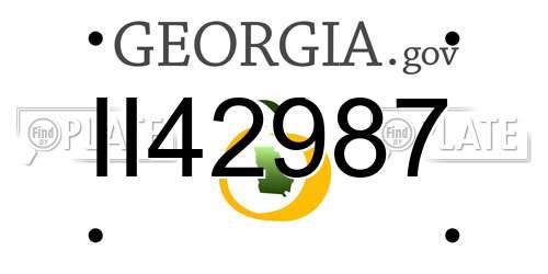 II42987 Georgia License Plate