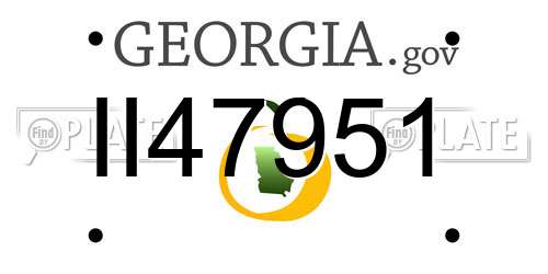 II47951 Georgia License Plate