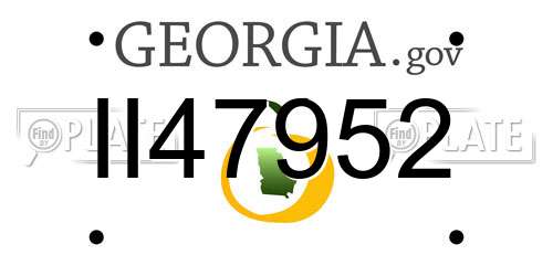II47952 Georgia License Plate