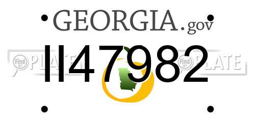 II47982 Georgia License Plate