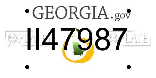 II47987 Georgia License Plate