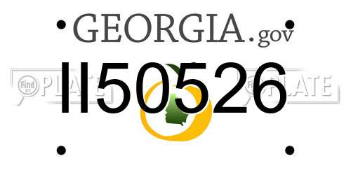 II50526 Georgia License Plate