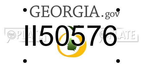 II50576 Georgia License Plate