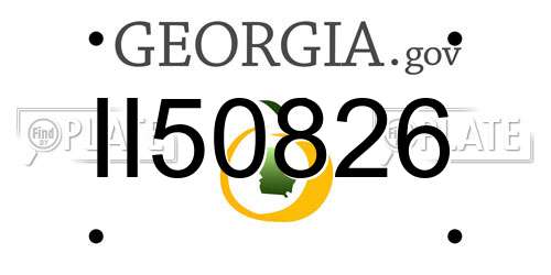 II50826 Georgia License Plate