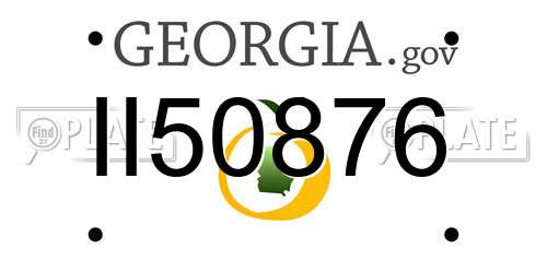 II50876 Georgia License Plate