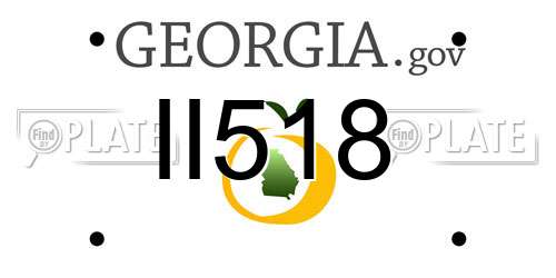 II518 Georgia License Plate