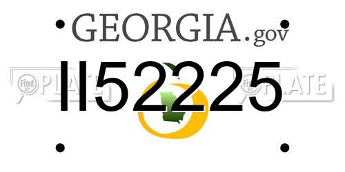 II52225 Georgia License Plate