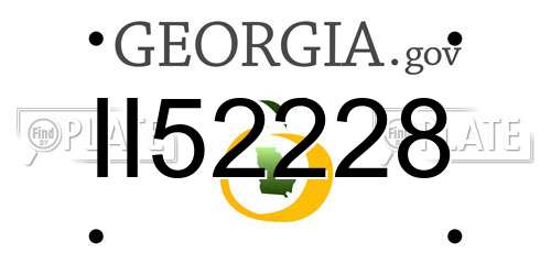 II52228 Georgia License Plate