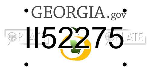 II52275 Georgia License Plate