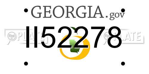 II52278 Georgia License Plate