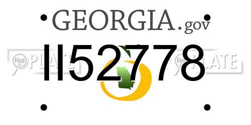 II52778 Georgia License Plate