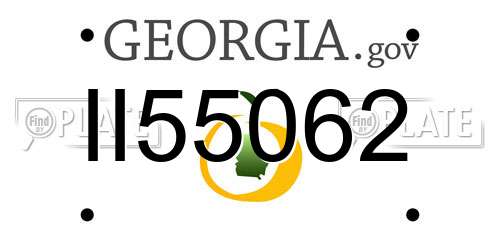 II55062 Georgia License Plate