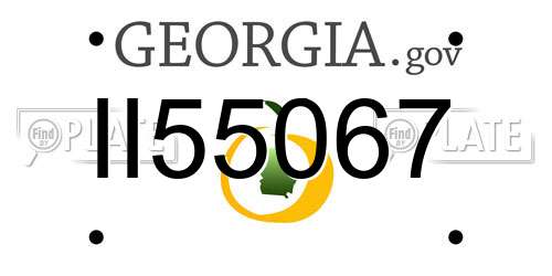 II55067 Georgia License Plate
