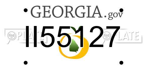II55127 Georgia License Plate