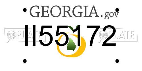 II55172 Georgia License Plate