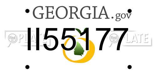II55177 Georgia License Plate