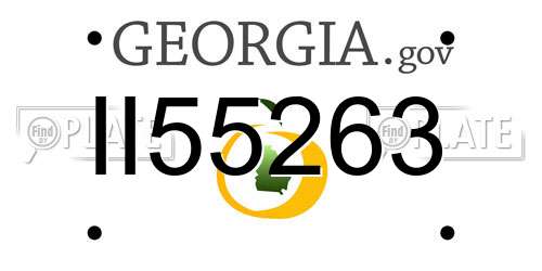 II55263 Georgia License Plate
