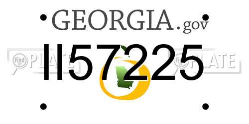 II57225 Georgia License Plate