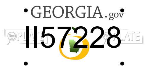 II57228 Georgia License Plate
