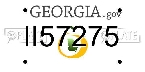 II57275 Georgia License Plate