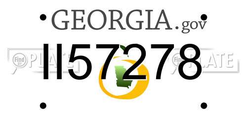 II57278 Georgia License Plate