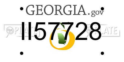 II57728 Georgia License Plate
