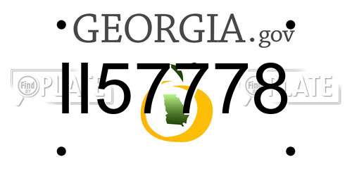 II57778 Georgia License Plate