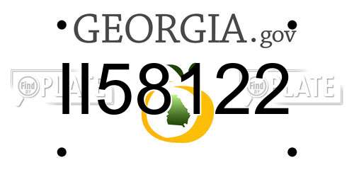 II58122 Georgia License Plate