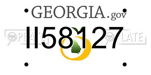 II58127 Georgia License Plate