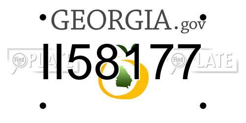 II58177 Georgia License Plate