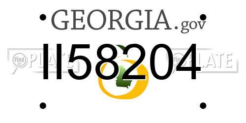 II58204 Georgia License Plate