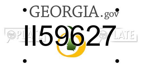 II59627 Georgia License Plate
