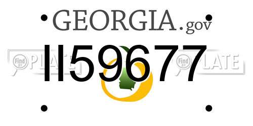 II59677 Georgia License Plate