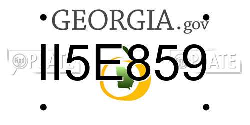 II5E859 Georgia License Plate
