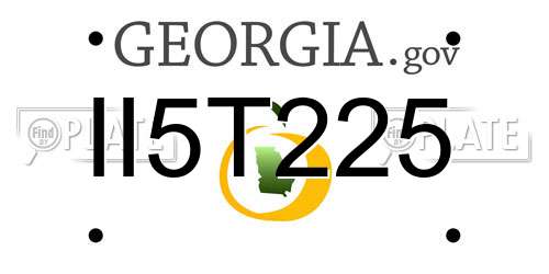 II5T225 Georgia License Plate