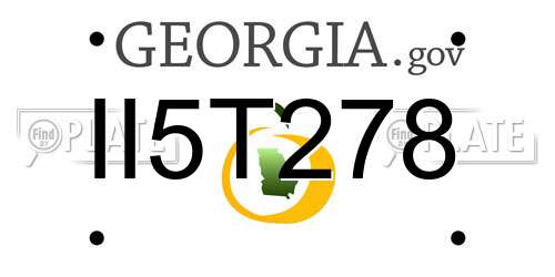 II5T278 Georgia License Plate