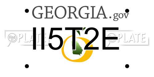 II5T2E Georgia License Plate