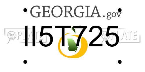 II5T725 Georgia License Plate