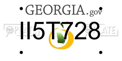 II5T728 Georgia License Plate