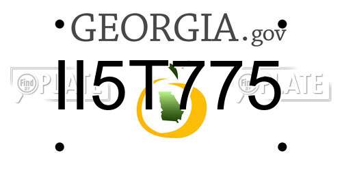 II5T775 Georgia License Plate