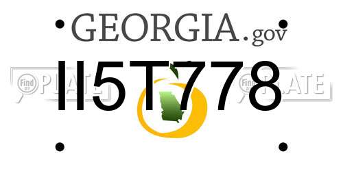 II5T778 Georgia License Plate