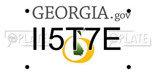 II5T7E Georgia License Plate