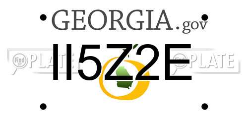 II5Z2E Georgia License Plate