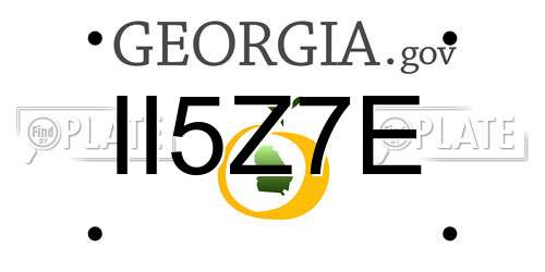 II5Z7E Georgia License Plate