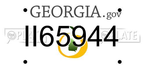 II65944 Georgia License Plate