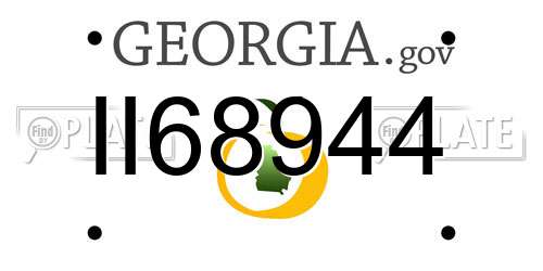 II68944 Georgia License Plate