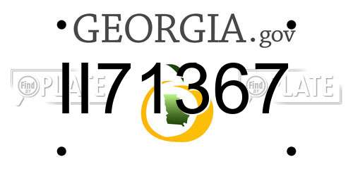 II71367 Georgia License Plate