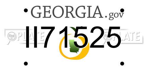 II71525 Georgia License Plate