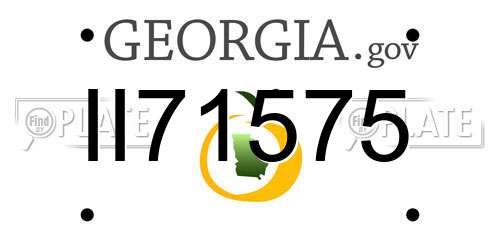 II71575 Georgia License Plate