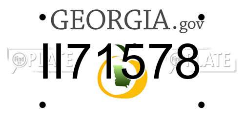 II71578 Georgia License Plate